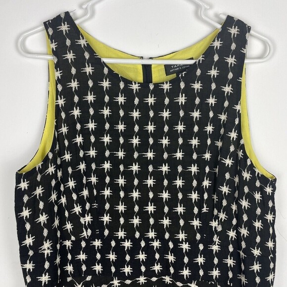 TAHARI Arthur S Levine Black Embroidered Handkerchief Hem Dress Size 16​​​​​ - Picture 5 of 9